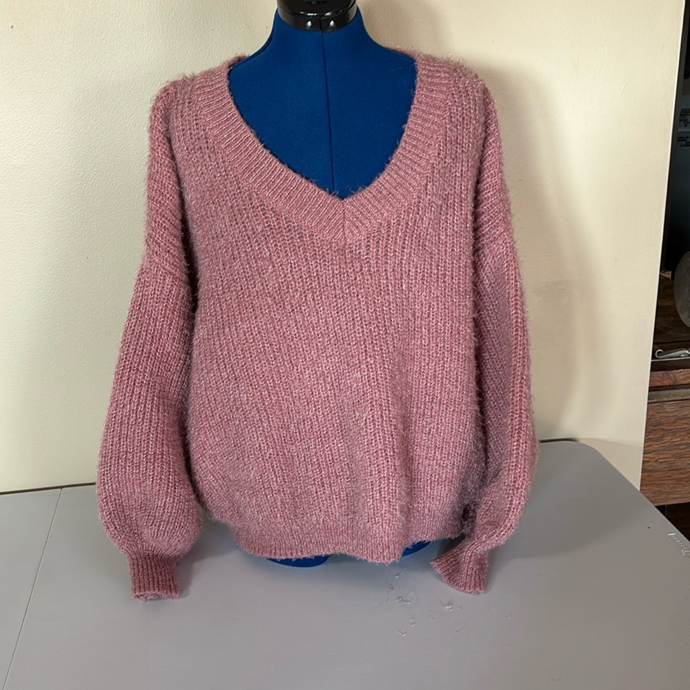 Shein Curve V-Neck Sweater
